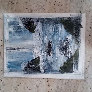 Waterfall Painting by Ranya